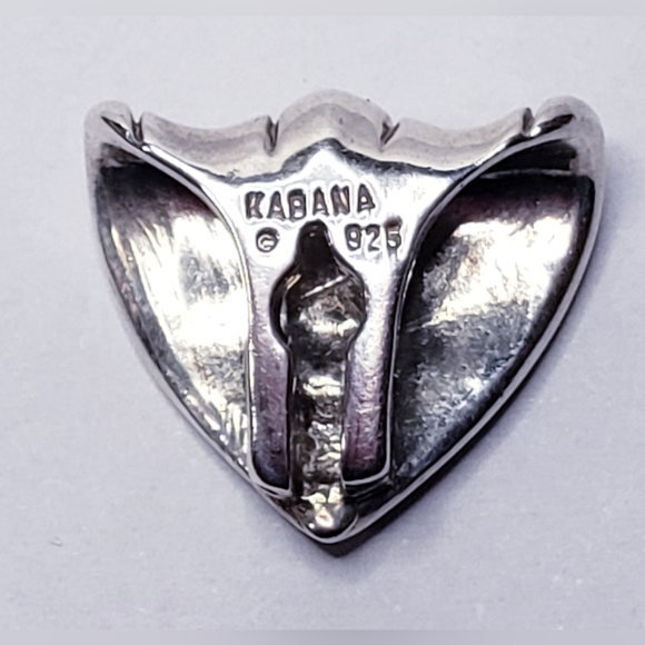 Intricate Ribbed Sterling Silver Slide Pendant. - Picture 5 of 6